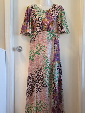 Topshop Floral Patchwork Look Maxi Dress